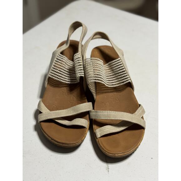 Skechers Luxe Foam Neutral Wedge Sandals Size 8 - Picture 5 of 8